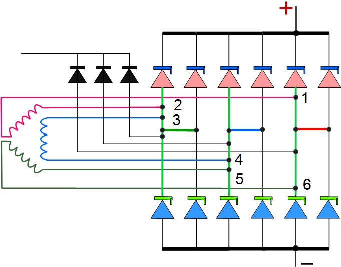 Диодный мост со сдвоенными диодами